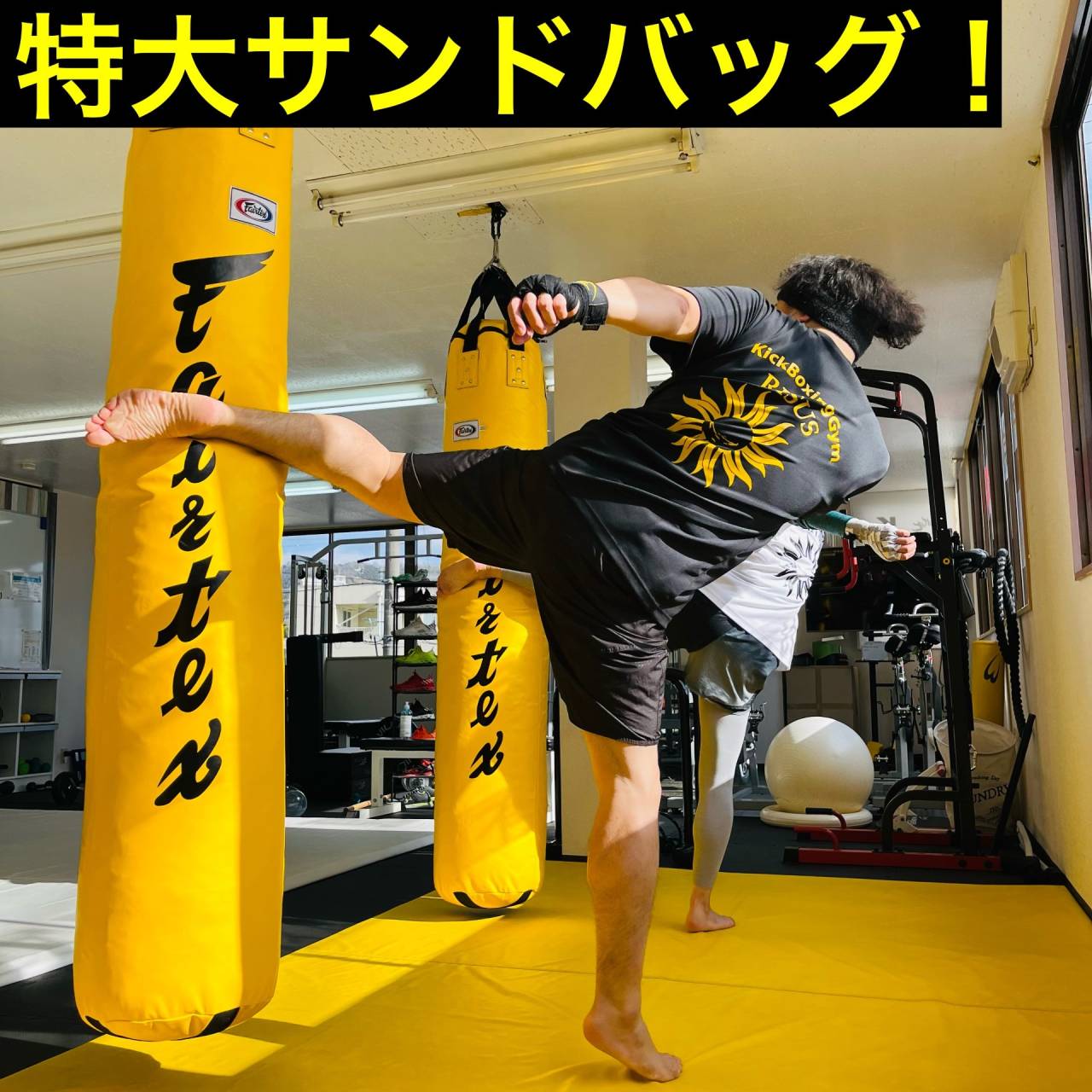 広島安佐南区のキックボクシングジム｜RISUS（リーゾス）特大サンドバッグ！